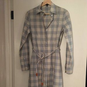 Theory checked summer shirtdress Size P